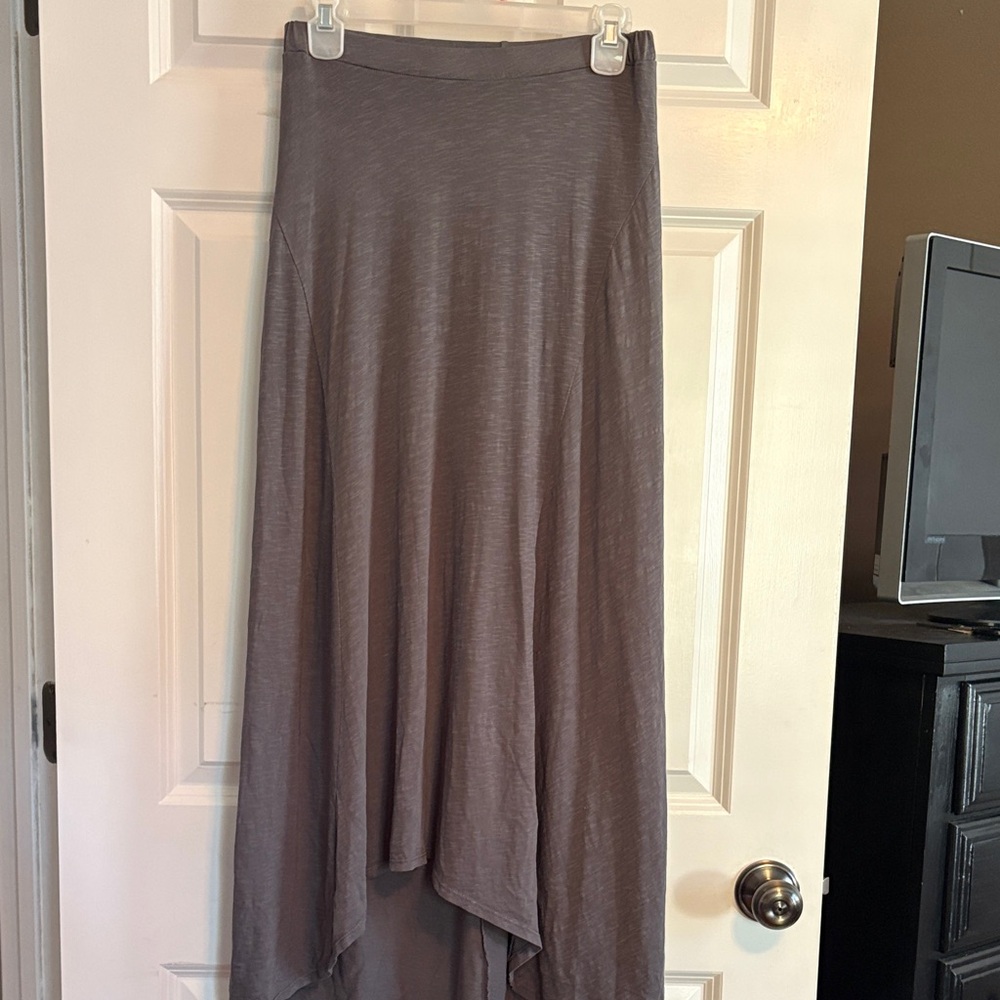 Sundry Casual Pull on neutral midi maxi Skirt Cotton Spandex USA Comfort Wear - Picture 5 of 7
